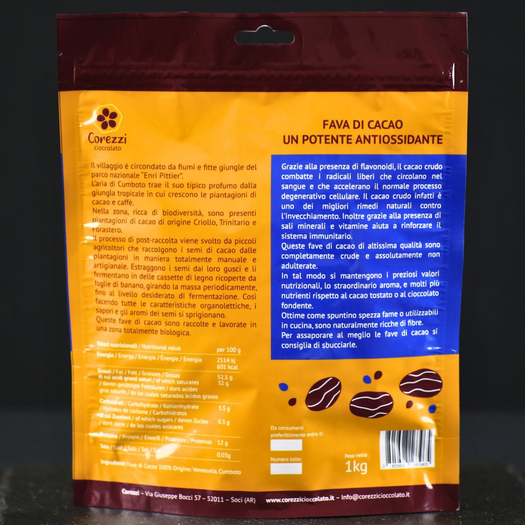 Fave di Cacao Crude Cumboto – Cacao Biologico Artigianale dal Venezuela | Grand Cru - Corezzi Cioccolato