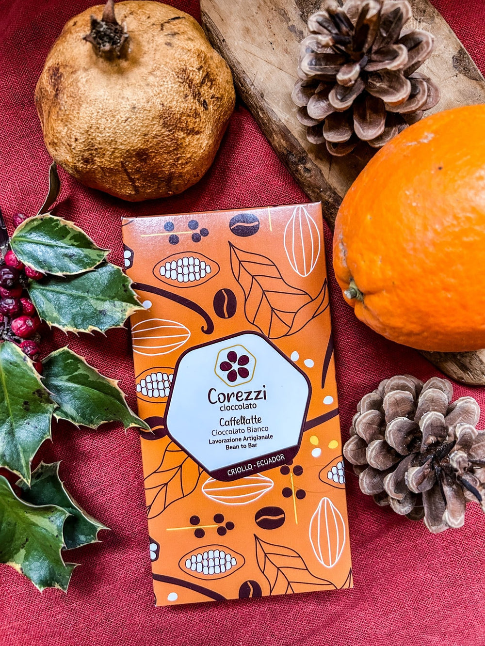 Cioccolato Bianco al Caffè 35% - Barretta 80g | Gusto Equilibrato e Deciso - Corezzi Cioccolato