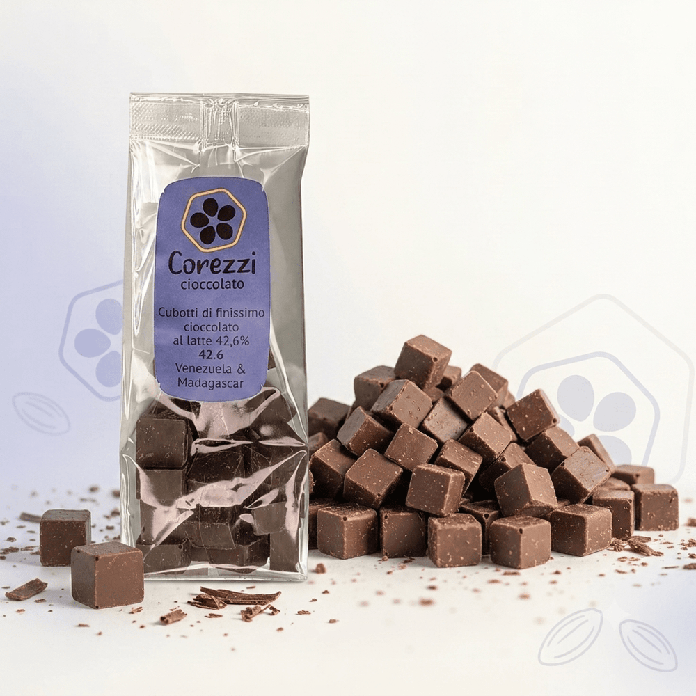 INTRECCIO - Cioccolato al Latte 42,6% Monorigine Venezuela & Perù - Formato Degustazione 100g - Corezzi Cioccolato